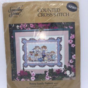 Something Special Bunny Family Portrait Counted Cross Stitch Kit 50777